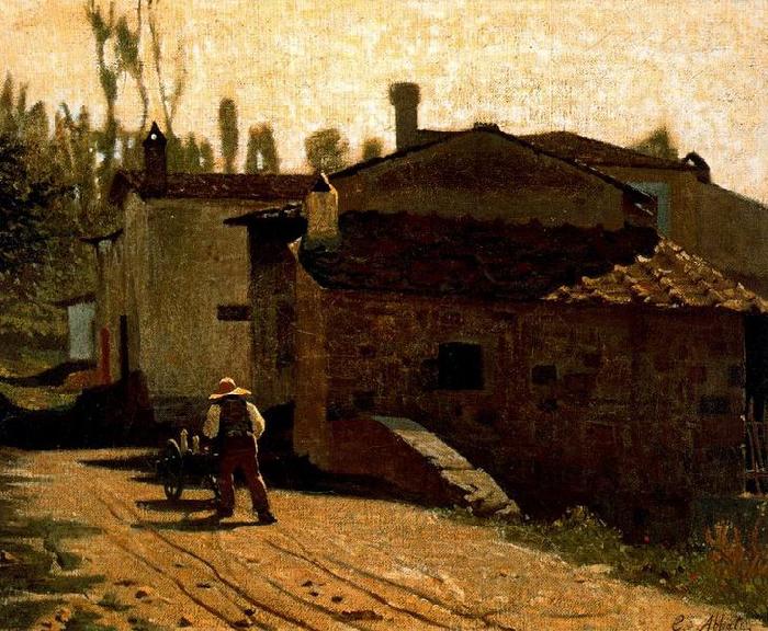 Giuseppe Abbati Abbati Lattaio di Piagentina oil painting picture
